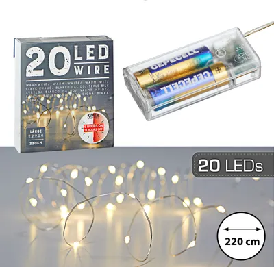 Produktbild von LED Lichterkette Mikro 20er Timer