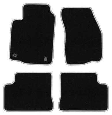 Immagine prodotto di Tappetini in moquette per Mitsubishi Colt V / CJO 1996-2003 (hatchback) – set 4 pezzi, nero/argento, su misura – Wielganizator CARLUX
