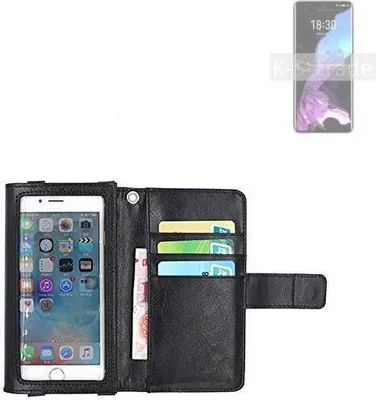 Produktbild von K-S-Trade Handy Hülle Schutz Hülle Kompatibel mit Meizu 18 Case mit Displayschutz / Schutzfolie Flip Cover Wallet case Etui Hülle schwarz