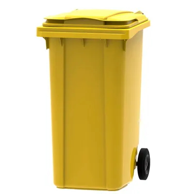 Produktbild von PROREGAL Premium 2-Rad-Mülltonne MGB | 240 Liter, HxBxT 107,9x58,3x73,7cm | HDPE-Kunststoff | Gelb