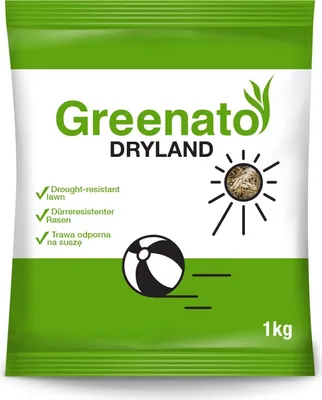 Produktbild von 1kg Rasensamen Greenato Dryland dürreresistenter Rasen Grassamen Rasensaat Gras Grassaat