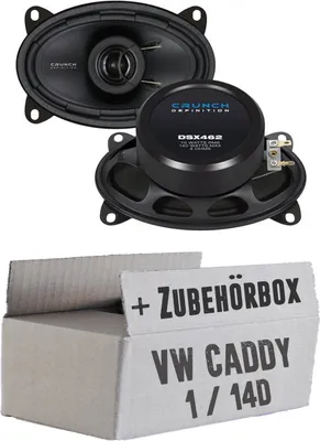 Produktbild von Crunch DSX462 - 4x6 Koax-System - Einbauset passend für VW Caddy 1 Front - justSOUND