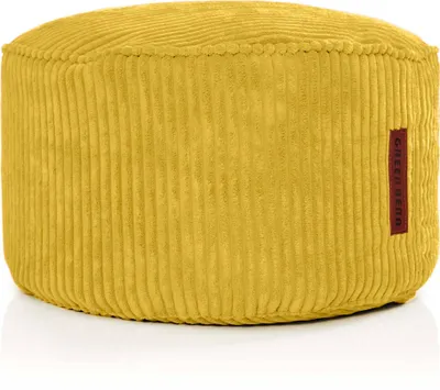 Produktbild von Green Bean® Indoor Sitzhocker Pouf 45x25cm EPS-Perlen Füllung & Cordstoff Kuschelig Weich Waschbar - Drinnen Bodenkissen Liegekissen Sitzkissen Sitzhocker Relax-Sessel Kinder Erwachsene Stoff Gelb