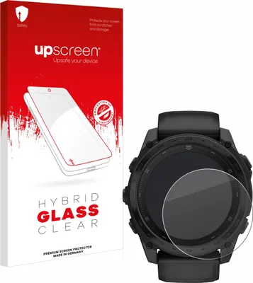 Produktbild von upscreen Schutzglas für Garmin Tactix 8 AMOLED (51 mm) Schutzfolie Panzer Folie Glas Display Schutz klar