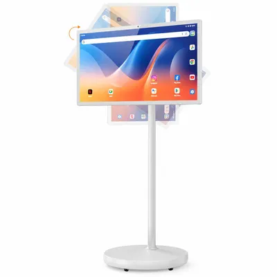 Produktbild von Zimilo Mobiles Smart Display 32 Zoll Touchscreen: Rollbarer FHD Monitor mit Kamera 16MP, 4x10W Lautsprecher, 8+128GB & Wireless Screen Casting, Weiß