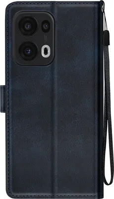 Produktbild von Avizar, Hülle für Oppo Reno 13 Pro mit Dragonne, Klappetui, Geldbeutelhalter, Nachtblau