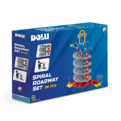 Produktbild von Dolu Spiral Roadway Set Autobahn mit Spirale und Auto