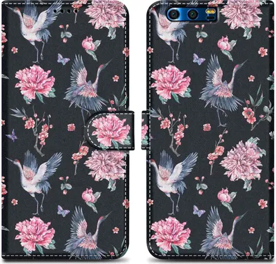 Obrázek produktu pro Cadorabo Protective Case for Honor 9 Case Design Black Mobile Phone Case Cover Case Magnetic Case Cover