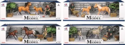 Obrázok produktu pre Sada Model sveta zvierat 1 s postavičkou, plotom, stromom, koňom