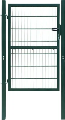Immagine prodotto di The Living Store Cancello di recinzione 2D (cancello singolo) verde 106x210 cm