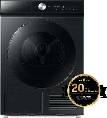 Zdjęcie produktu dla Samsung Series 8 DV90DB8845GB, Wolnostojący, Od przodu, Pompa grzewcza, Czarny, Obrotowy, Dotyk, Prawy