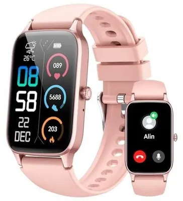Produktbild von Smartwatch Herren Damen 2026 HD Smart Watch Bluetooth Anrufe und Intelligente Benachrichtigungen Gold