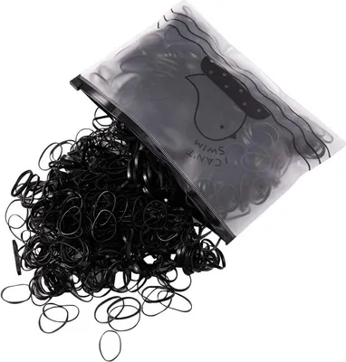 Produktbild von 1000 Mini Haargummis Schwarz Elastische Bänder für Frauen und Mädchen
