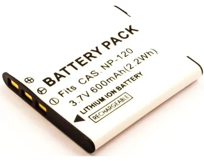 Produktbild von Akku für Casio Exilim EX-ZS30 Li-Ion 3,7 Volt 550 mAh schwarz.