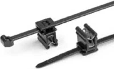 Produktbild von HellermannTyton 156-00948 T50ROSEC4A-PA66W-BK 100 Kabelbinder mit Clip Schwarz