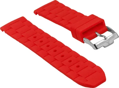 Produktbild von Jacques Lemans Uhrenarmband 22mm | Rome Silikon 1-1622 1-1586 25387, Farbe:rot