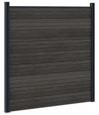 Obrázek produktu pro Sada plotu vidaXL 180 x 186 cm z WPC a hliníku, černá