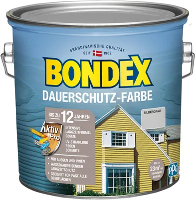 Produktbild von Bondex Dauerschutz-Holzfarbe 2,5 L silbergrau