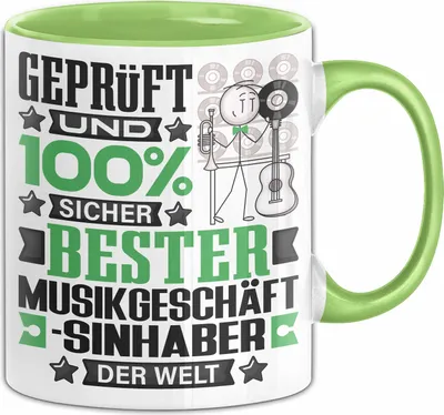 Produktbild von Musikgeschäftsinhaber Geschenk Lustiger Spruch für Musikgeschäftsinhaber Geschenkidee Bester Musikgeschäftsinhaber Der Welt (Grün)