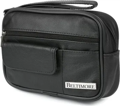 Produktbild von Herren Lederhandtasche für Dokumente, Premium Kosmetiktasche, Beltimore