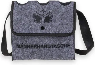 Produktbild von Famanu Flaschenhalter für 3 Flaschen - aus robustem Filz
