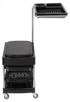 Produktbild von Aufbewahrungswagen - Rollwagen - Trolley - Kosmetikwagen - Frisierwagen - Mobil mit 3 ausklappbaren Tabletts