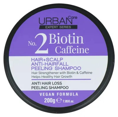 Produktbild von Urban Care No. 2 Biotin-Koffein Haarpflege- und Kopfhaut-Peeling-Shampoo (200 ml) – gegen Haarausfall