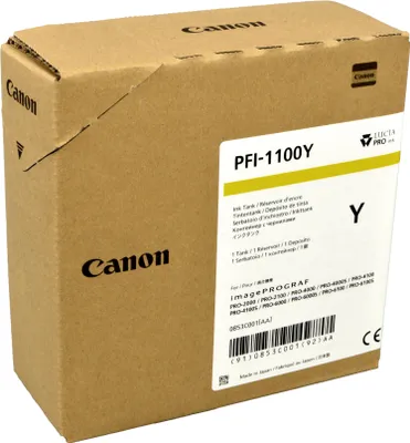 Produktbild von Canon PFI-1100Y, Gelb, Tinte auf Pigmentbasis, 160 ml