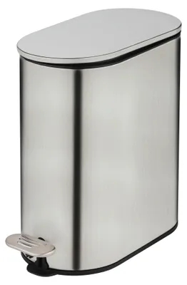 Produktbild von WENKO Kosmetikeimer Mod Collungo Treteimer 5l Edelstahl satiniert mit Easy-Close Absenkautomatik Anti-Fingerabdruck Beschichtung 14x28,5x29,5 cm