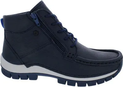 Produktbild von Wolky Stiefelette Boost 0474030-820, Tresor - Glattleder, Blau - Denim, Schnürung u. Reißverschl. 43