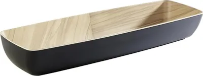 Produktbild von APS 84565 GN 2/4 Schale FRIDA, Melamin, 53 x 16,2 cm, Höhe 7,5 cm, schwarz/Holzoptik