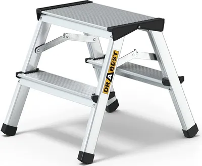 Produktbild von Drabest - ALUMINIUM DOPPELSEITIGE 2-STUFIGE HAUSHALTSLEITER 125 KG