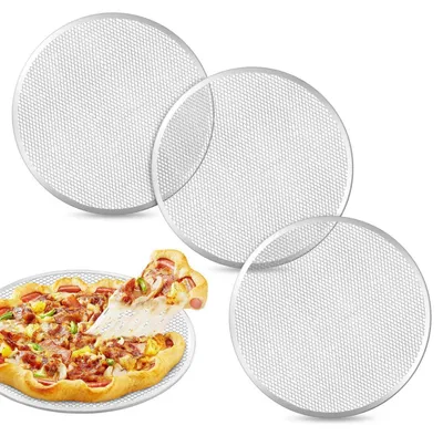 Image de Grille à pizza, ronde, 30,5 cm, en aluminium, lot de 3