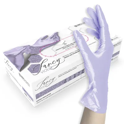 Produktbild von Unigloves Nitrilhandschuhe FANCY Violet - Glänzend violet