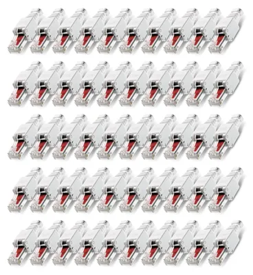 Produktbild von Netzwerkstecker 50x Cat6 RJ45 Stecker Netzwerk Montage Werkzeuglos Cat5 Cat7 LAN