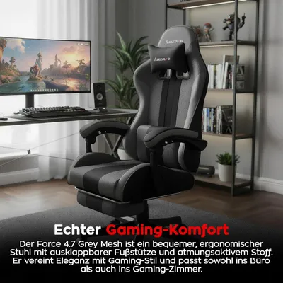 Produktbild von Gaming-Stuhl - Bürostuhl - Computerstuhl - PC-Stuhl - Gaming-Stuhl - Ergonomisches Design - Verstellbare Fußstütze