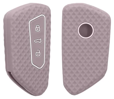 Immagine prodotto di Custodia per chiavi kwmobile per VW Golf 8 - Custodia per chiavi auto a 3 pulsanti - Custodia in silicone per chiavi auto - Custodia protettiva per chiavi in viola