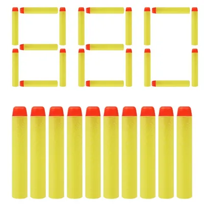 Zdjęcie produktu dla 880 strzałek do Nerf Elite 2.0, pociski uzupełniające do strzałek 7,2 cm, zapasowe strzałki z amunicją piankową do Nerf Hasbro Fortnite, kolor: żółty