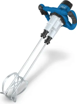 Produktbild von Scheppach Doppel Rührwerk PM1800D | 1800W | Stablänge: 570mm / Rührkorb-Ø: 110mm | Drehzahlregulierung | 2-Gang-Getriebe | Farb & Mörtelrührwerk