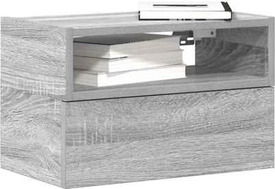 Produktbild von vidaXL Wand-Nachttisch Grau Sonoma 45x26x28,5 cm