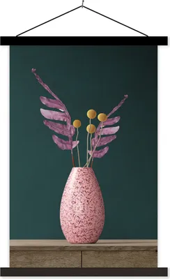 Produktbild von MuchoWow® Textilposter Stilleben - Pflanzen - Vase 120x180 cm mit schwarzem Rahmen - Fotos