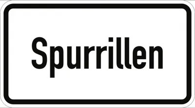 Produktbild von Verkehrsschild VZ2112, Spurrillen, Alu, RA1, 420x231 mm