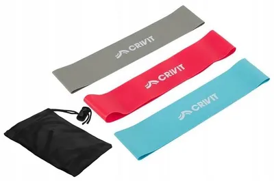 Produktbild von CRIVIT Fitness Widerstandsbänder Trainingsbänder Set 3 Bänder