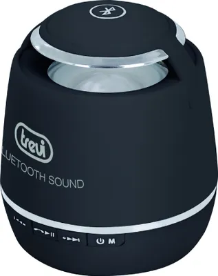 Produktbild von Trevi XP 71 BT Tragbarer Bluetooth-Lautsprecher mit Freisprechfunktion, MP3-Player mit Micro-SD, AUX-In, LED-Mehrfarbig, Schwarz