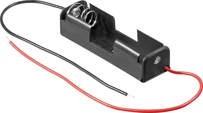Image de goobay Porte-piles 1 x Mignon Aamit Câble de raccordement noir (Bulk)