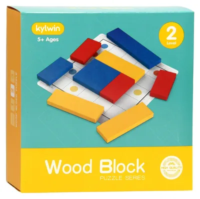 Produktbild von IQ Puzzle Holz Blockpuzzle Lernspiel Level 2 Mehrfarbig