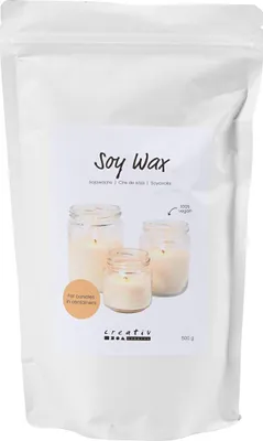 Image de Creativ Company Cire de soja pour faire des bougies 500g crème vegan