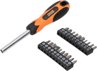 Produktbild von Bit Set Bithalter 21tlg Schrauber Bitsortiment Schrauben Schraubendreher 1/4"