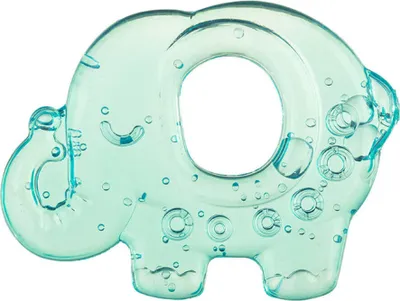 Image de Jouet de dentition rafraîchissant Akuku éléphant bleu