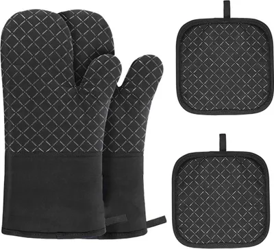 Produktbild von 2in1 Ofenhandschuhe Backhandschuhe Grillhandschuhe Kochhandschuhe Topfhandschuhe